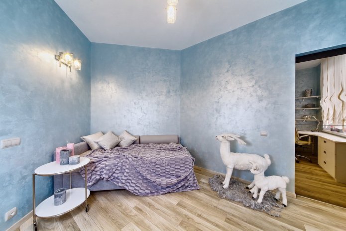 Yeso decorativo veneciano azul