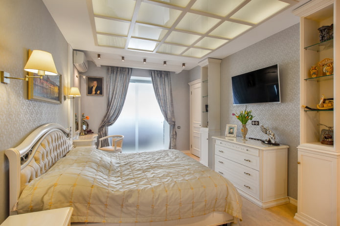 techo de cristal en el dormitorio