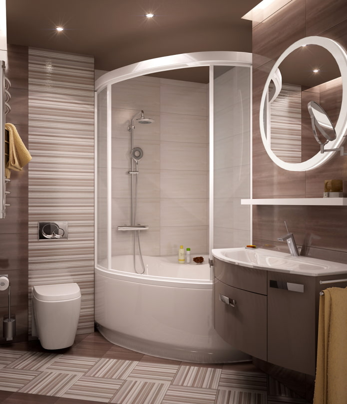 disposición original de azulejos en un baño pequeño