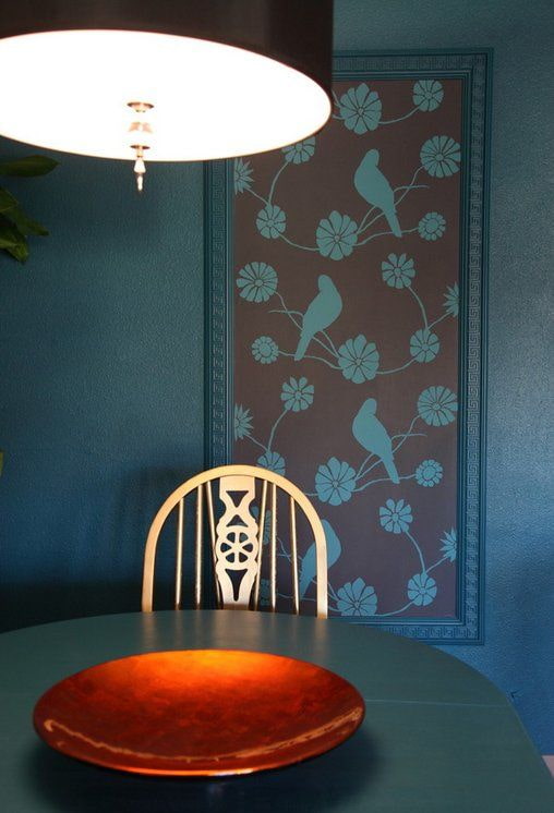 Papel pintado en un marco