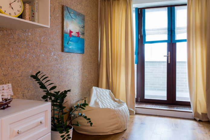Revestimiento de corcho en la habitación de los niños