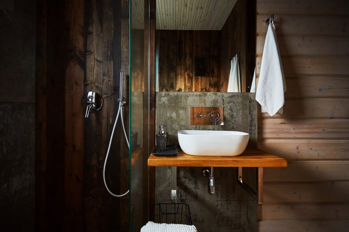 Madera en acabados de baños