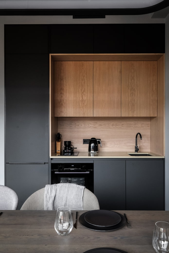 cocina pequeña en un estudio