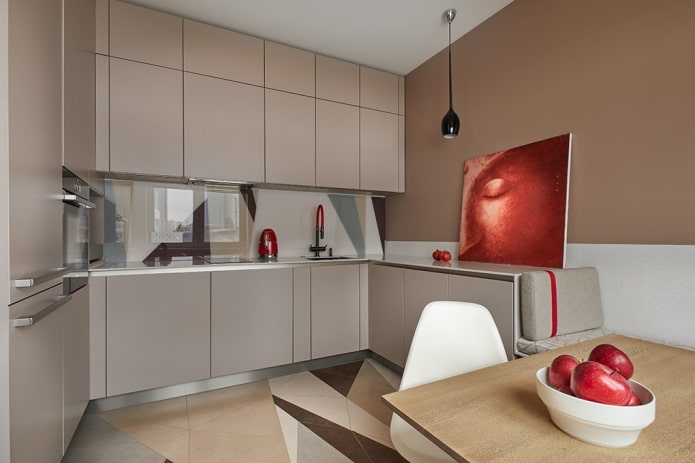 cocina empotrada beige