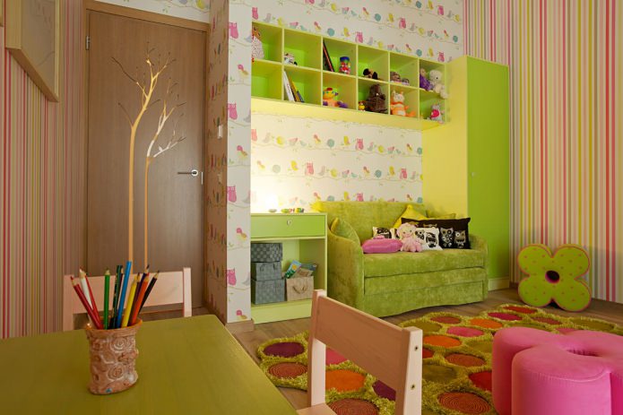 Papel pintado para habitación infantil de niña de 3 a 6 años