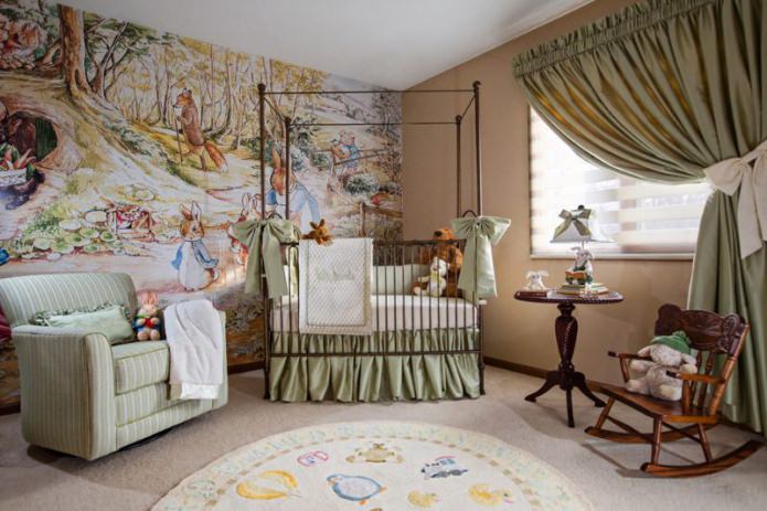 papel pintado para la habitación del recién nacido