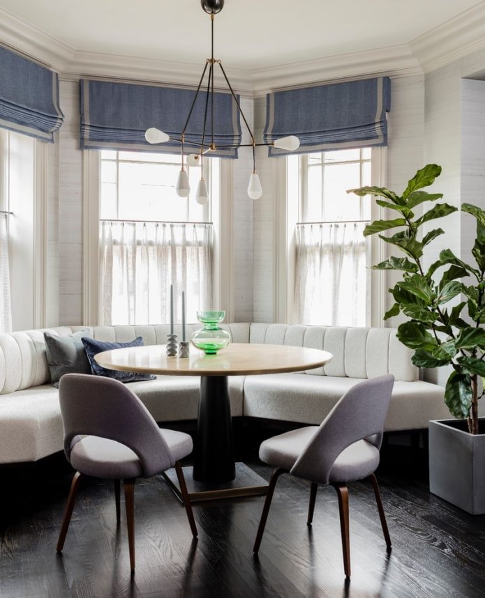 Cortinas de café en el interior