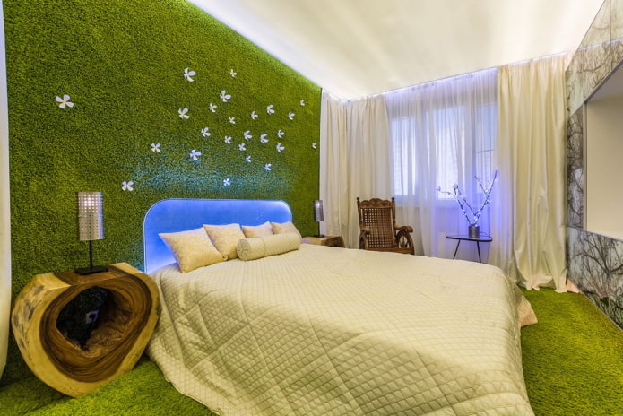 decoración de dormitorios en tonos verdes