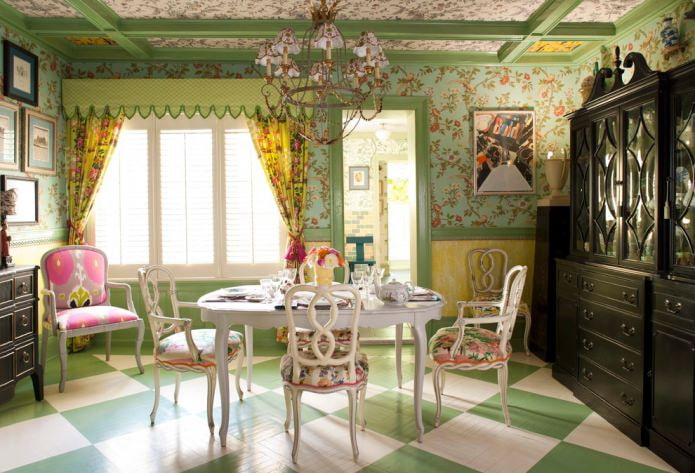 Papel pintado con estampado vegetal