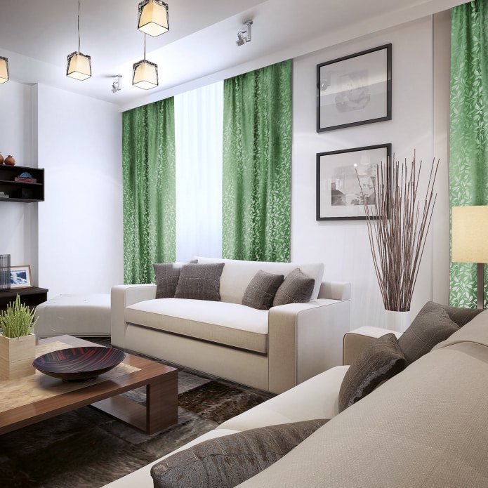 cortinas jacquard con estampado floral