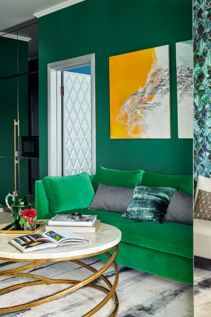 Decorar paredes verdes