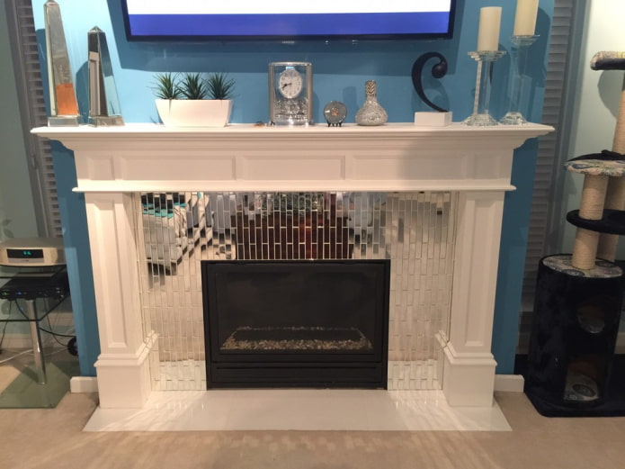 Chimenea con mosaico