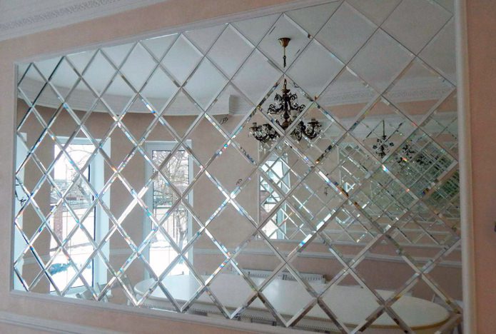 Azulejos de espejo en el interior
