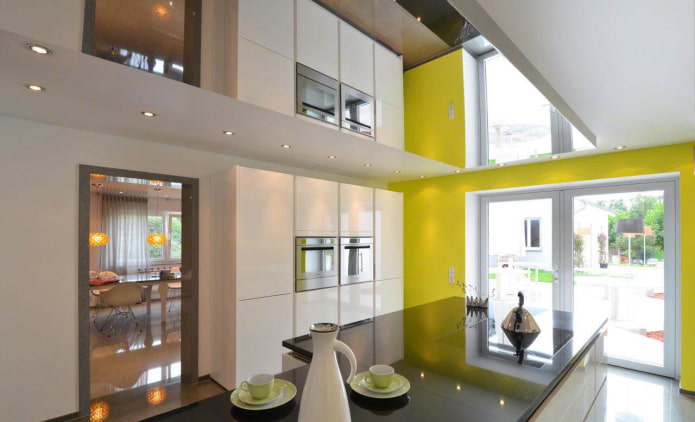 glass mirror ceiling structure
