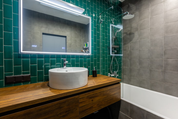 baño estilo loft