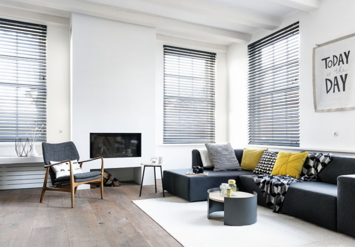 horizontal slats in the Scandinavian style