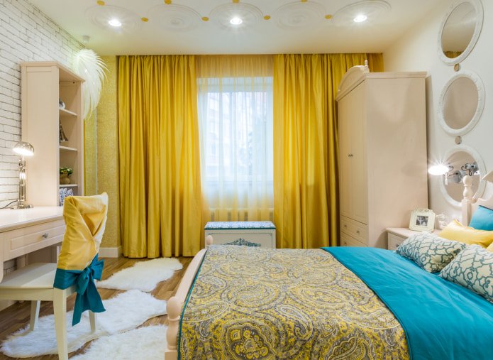 Cortinas en el dormitorio