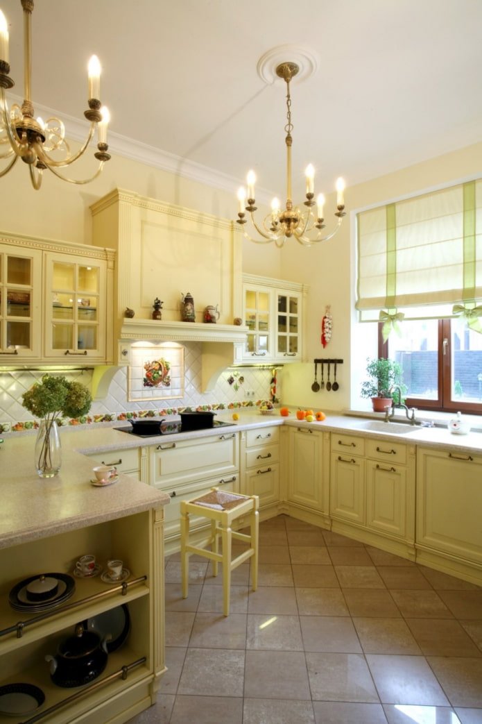 cocina delicada de limón en estilo rústico