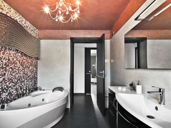 papel pintado líquido en el baño