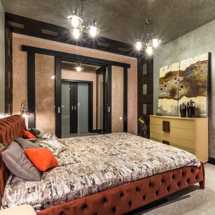 papel pintado líquido en el dormitorio