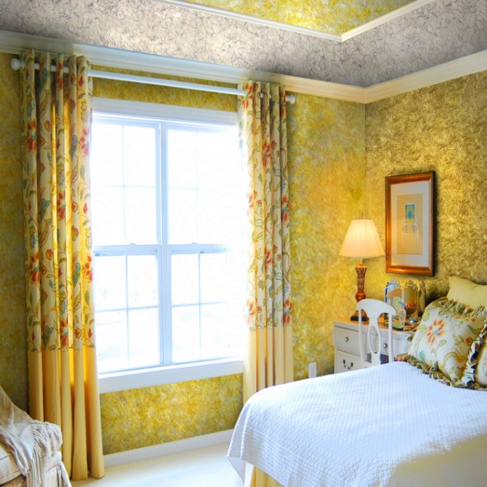 papel pintado líquido en el dormitorio