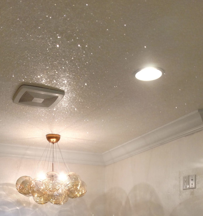 Papel pintado líquido con purpurina