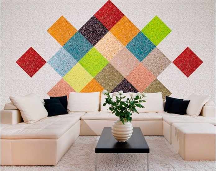 sistema de diamantes multicolores de papel tapiz líquido
