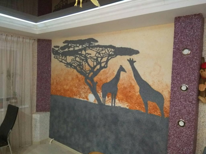 Paisaje africano con papel tapiz líquido