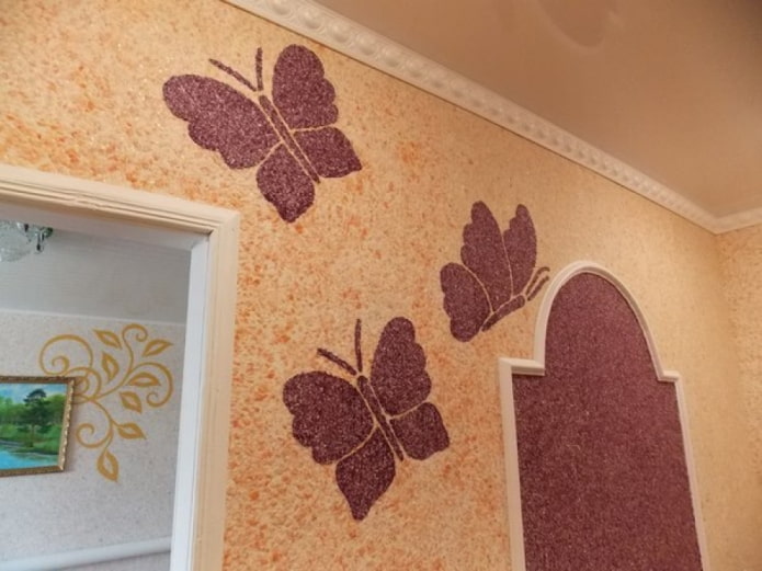 patrón de mariposas en la pared