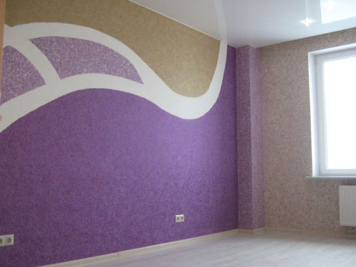 patrón de ondas en la pared