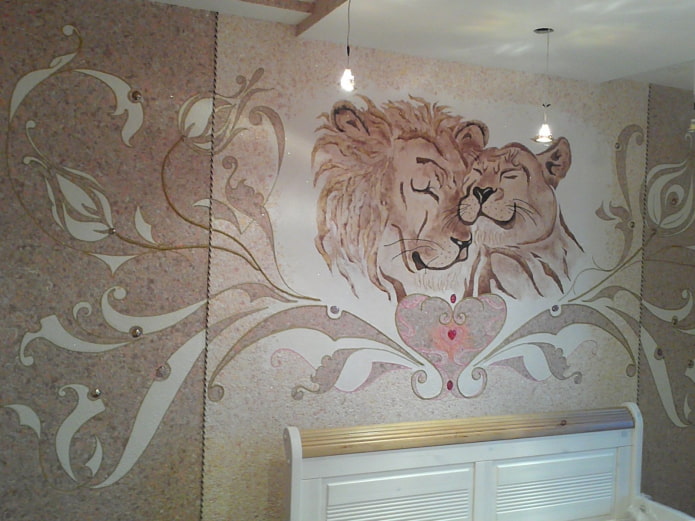 papel pintado líquido con un patrón