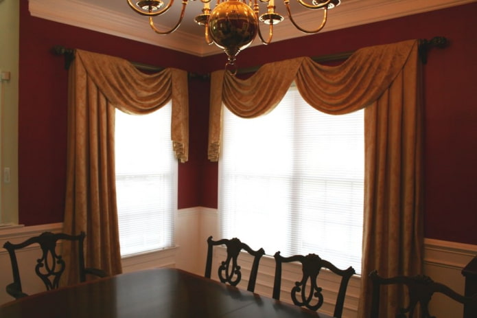 cortinas con visillos de terciopelo