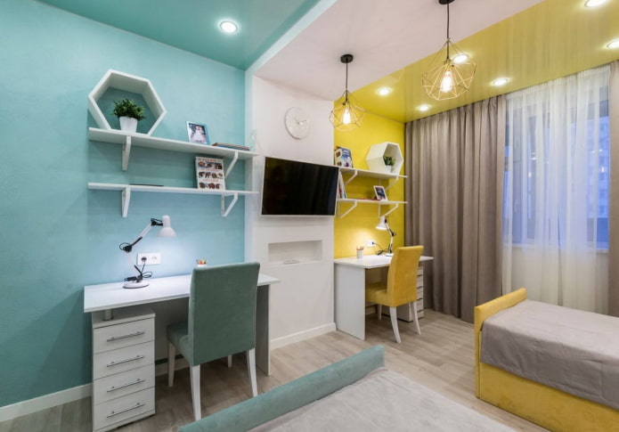 Zonificación de la habitación infantil con color