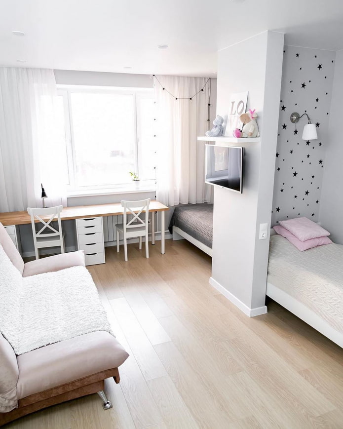 habitación infantil para niños de diferentes sexos