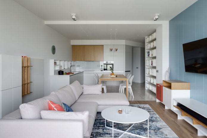 Separación de la cocina y el salón