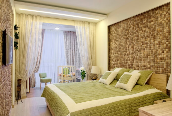 Zonificación del dormitorio con cortinas