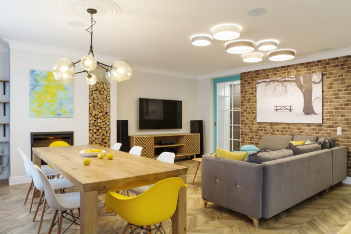 zonificación de la habitación con luz